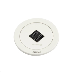 EVOline One Einbausteckdose mit USB-Charger A/C, weiß Image
