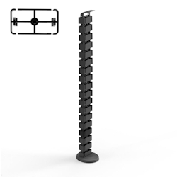TecLines TKF001B Kabelführung für Steh-Sitz Tisch 128,5 cm, schwarz Image