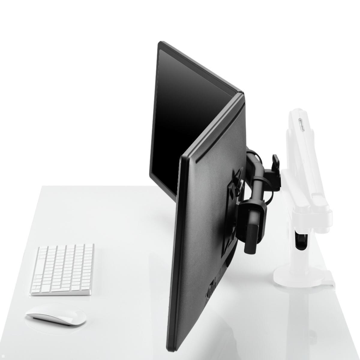 CBS Ollin Monitorhalterung für 2 Monitore mit Tischklemme, weiß Image