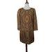 J. Crew Dresses | J Crew Collection Womens Silk Paisley Pullover Tunic Dress Long Sleeve Brown 2 | Color: Brown | Size: 2