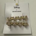 Disney Hair | New Baublebar X Disney Mickey Mouse 2 Gold Colored Hair Clips Bv14 | Color: Gold | Size: Os