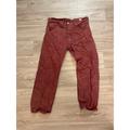 Levi's Jeans | Levis 501 Jeans Mens 34x27 Red White Oak Cone Denim Button Fly Straight Leg | Color: Red | Size: 34