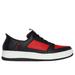 Skechers Men's Slip-ins: Sport Court 92 - Distown Sneaker | Size 11.5 | Black/Red | Leather/Synthetic