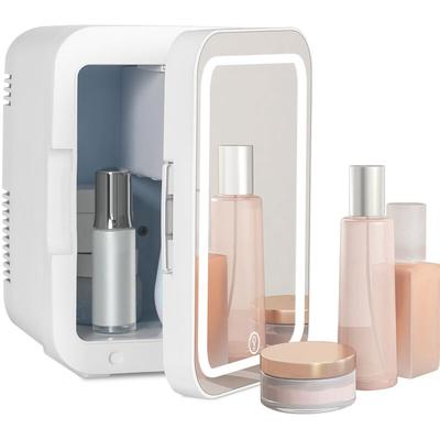 Mini Frigo de Chambre 4L avec Miroir Maquillage Mini-Réfrigérateur électronique 220V/12V portable
