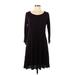 R&K Casual Dress - Midi: Black Solid Dresses - Women's Size Large