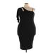 Bluebell Cocktail Dress - Midi: Black Print Dresses - New - Women's Size 3X