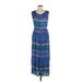 Casual Dress - Maxi: Blue Dresses - Women's Size Large