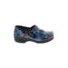 Dansko Mule/Clog: Slip-on Platform Boho Chic Blue Shoes - Women's Size 41 - Round Toe