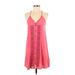 Plenty By Tracy Reese Casual Dress - Mini Plunge Sleeveless: Pink Dresses - Women's Size Small