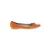 Delman Shoes Flats: Orange Print Shoes - Women's Size 11 - Round Toe