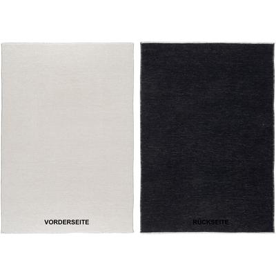 Teppich OCI DIE TEPPICHMARKE "JOKER OF COLORS", beige (schwarz, creme), B:120cm L:170cm, Polyester, Teppiche, Wendeteppich, weiche flache Oberfläche Image