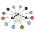 Sadkyer Simple Colourful Ball Clock Modern Art Simulation Sport Wall Clock Candy Colour Metal Wooden Ball