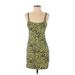 Likely Casual Dress - Bodycon Square Sleeveless: Yellow Leopard Print Dresses - Women's Size 2