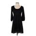 H&M Casual Dress - Sweater Dress: Black Marled Dresses - Women's Size X-Small