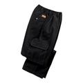 Blair Men's Haband Men's Casual Joe® Stretch Waist Poplin Cargo Pants - Black - 34