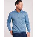 Blair Men's John Blair Long-Sleeve Tonal Polo Shirt - Blue - 2XL