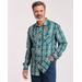 Blair Men's Haband Long-Sleeve Snap-Tastic Western Shirt - Blue - 3XL - 3xl