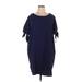 Gibson Latimer Casual Dress - Mini: Blue Print Dresses - Women's Size 1X