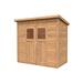 Leisure Season Nordic Spruce Wooden Heavy Duty Lean-To Storage Shed w/ Double Doors in Brown | 91 H x 93 W x 49 D in | Wayfair URB8X433