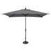 Sol 72 Outdoor™ Launceston 10' x 6.5' Rectangular Market Umbrella Metal in Gray | 120 H in | Wayfair B02817CDC97540AA8E1D549F92720F0A