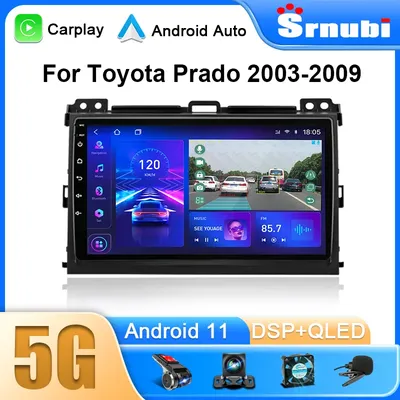 Autoradio Android 11 pour Toyota Land Cruiser Navigation Prado 120 3 Lexus GX470 J120