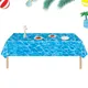 Nappe sur le thème de l'océan bleu 137x274cm décor de table vague océan grill fête