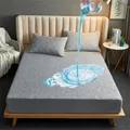 Juste de Matelas Imperméable Rembourrage Épais Tissu Confortable illant de Lit Ensemble de