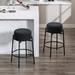 George Oliver Swivel 26.7" Boucle Counter Stool Upholstered/Metal in Black | 26.7 H x 17.1 W x 17.1 D in | Wayfair 8C83D9C87D1B42079DEC1BF49DBE02FD