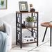 Ebern Designs Vilius Bookcase Metal in Brown | 30.8 H x 15.75 W x 11.8 D in | Wayfair 3F637DBFB6AA47ECB0E5C980FD153271