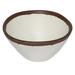 G.E.T. 10 Ounce Melamine Pottery-Style Salad/Soup Bowl, Glazed, Cream Set of 12 Melamine in White/Brown | Wayfair B-81-CRM