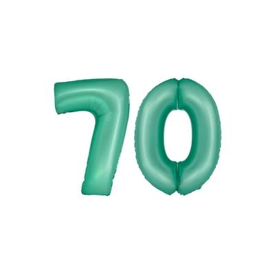 XL Folienballon mint grün Zahl 70