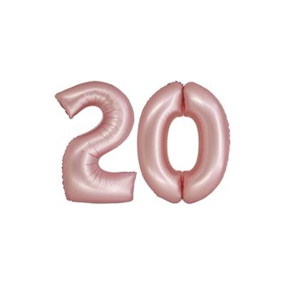 XL Folienballon roségold rosa Zahl 20