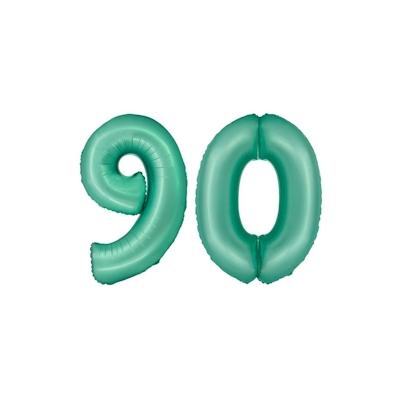XL Folienballon mint grün Zahl 90