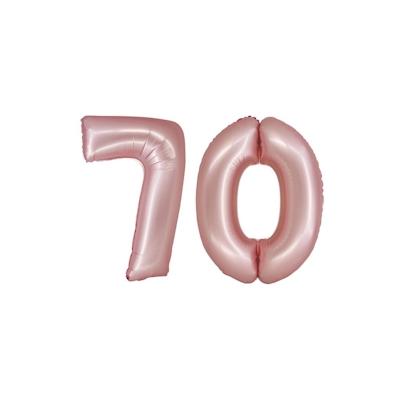 XL Folienballon roségold rosa Zahl 70