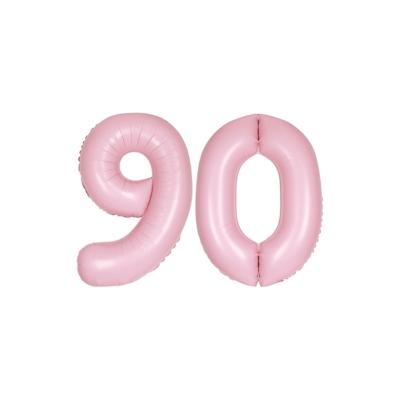 XL Folienballon rosa Zahl 90