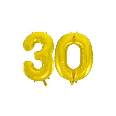 XL Folienballon gold Zahl 30