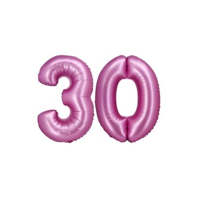 XL Folienballon pink matt Zahl 30