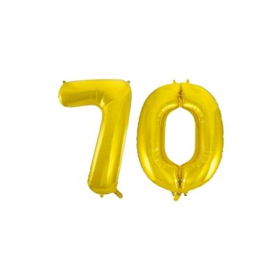 XL Folienballon gold Zahl 70