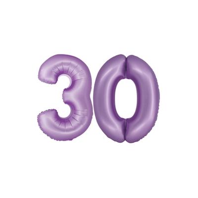 XL Folienballon lavendel Zahl 30