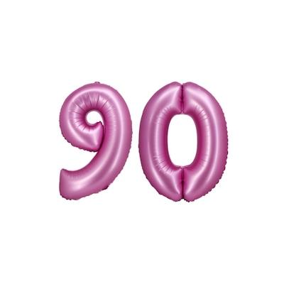 XL Folienballon pink matt Zahl 90