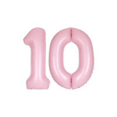 XL Folienballon rosa Zahl 10