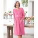 Appleseeds Women's Boardwalk Knit Three-Quarter Sleeve Weekend Dress - Pink - PL - Petite