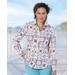 Appleseeds Women's Foxcroft® Mosaic Tile Non-Iron Shirt - Multi - 6 - Misses