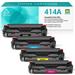 414A Toner Cartridge 4-Pack with Chip for HP 414A 414X W2020A W2021A W2022A W2023A Color LaserJet Pro MFP M479fdw MFP M479fdn M454dn M454dw M455dn Printer Ink (Black Cyan Magenta Yellow)