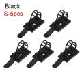 5/10Pcs Electrical Equipment Supplies Cord Management Wire Holder Organizer Table Desk Storage Self-adhesive Cable Clips Wire Tie Cable Tie BLACK S-5PCS