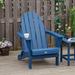 Outdoor Faux Wood Folding Adirondack Chair,Patio & Fire Pit Chair