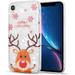 Christmas Cartoon TPU Case for iPhone X iPhone Xs Cute Lovely Animal Elk Snow Pattern Phone Cover Soft Slim TPU Fit Protective Back Case for iPhone X iPhone Xs - Elk