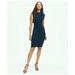 Brooks Brothers Women's Cap Sleeve Fine Twill Crepe Sheath Dress | Navy | Size 0