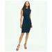 Brooks Brothers Women's Cap Sleeve Fine Twill Crepe Sheath Dress | Navy | Size 2