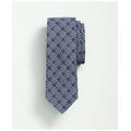 Brooks Brothers Men's Silk Cotton Block Print Tie | Blue | Size Regular